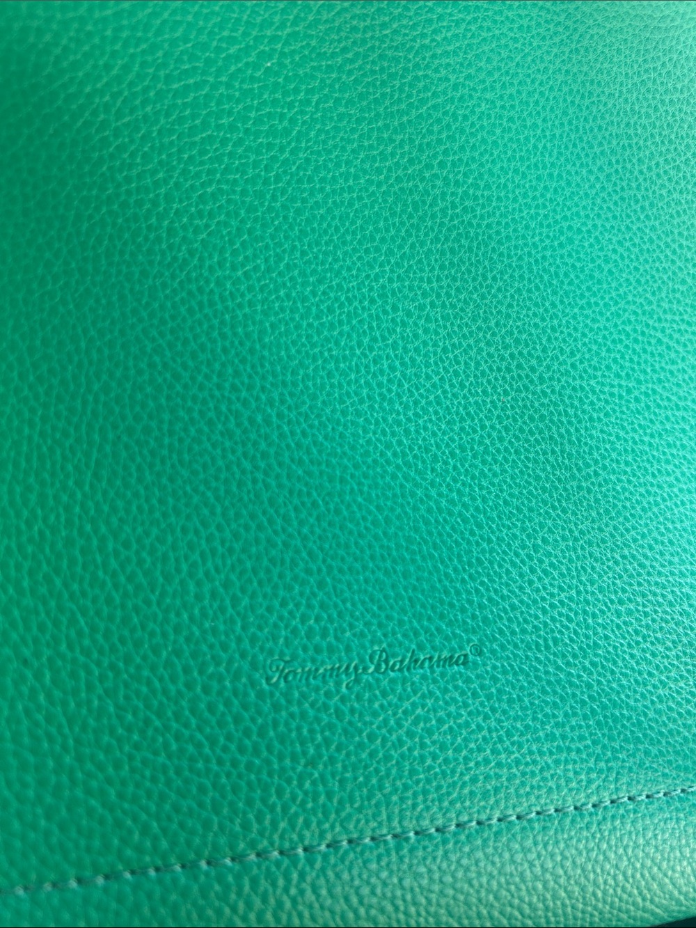 Tommy Bahama Green Reversible Tote Bag Carryall structured tote - Picture 8 of 11